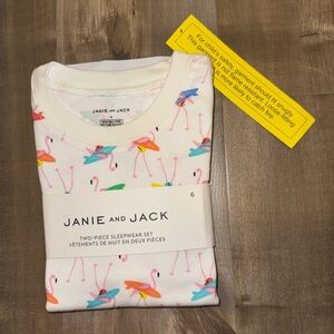 Janie and Jack Short/Shirt Pajama Set Size 6 NEW with tags